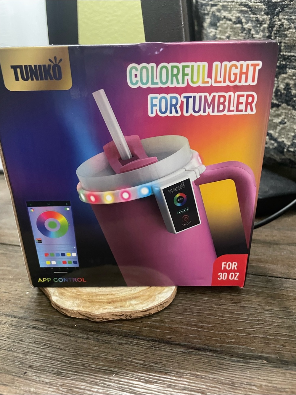 NIB Tuniko Smart LED Colorful Light Ring for 30 oz Tumbler Cups